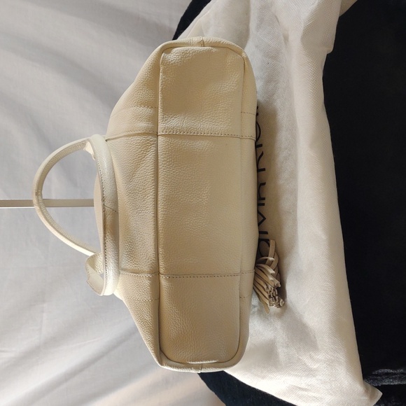 Calvin Klein Ivory Tote w/Tassel & Perforated Design - Picture 13 of 16